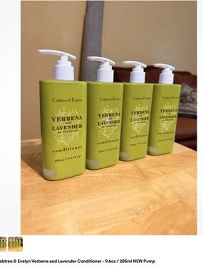 Crabtree & Evelyn Verbena & Lavender Conditioner (4 Pack) | 9.6oz NEW Pump